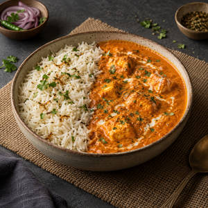 Paneer Butter Masala With Rice Bowl