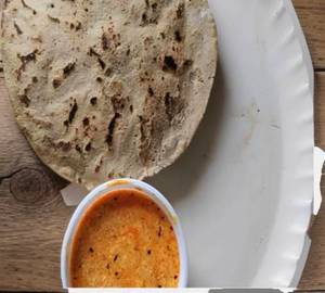 Dahi tikhari with bajri rotla