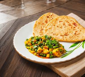 Plain paratha and gravy sabzi [5]