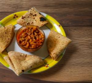 Ganthiya ki sabzi and 4 roti