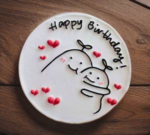 Happy Birthday Bestie Vanilla Bento Cake