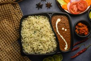 Dal Makhani + Jeera Rice + Salad + Pickle