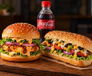 Paneer burger + Sub + Coke Combo