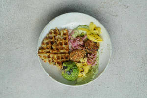 Hot Sauce Chicken Potato Waffle