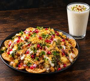Papri Chaat & Lassi Combo(300 Ml )