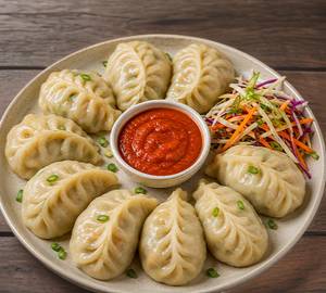 Paneer momos steamed [12 pieces]