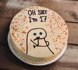 Funny Birthday Red Velvet Cake