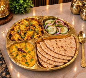 Gobi Aloo Kadi,salad  Thali