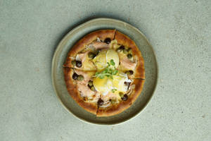 Egg, Salmon & Black Garlic