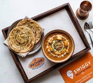 Lazeez Paneer [200 gms] -2 Laccha Parantha / Naan
