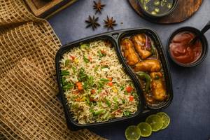 Chilli Potato + Veg Fried Rice