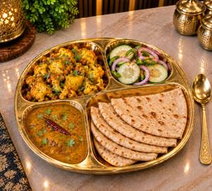 Gobi Aaloo Dal ,salad Thali