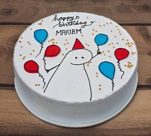 Colour Full Birthday Red Velvet Cake