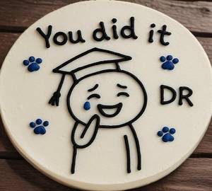 Graduation Themed Vanilla Cake