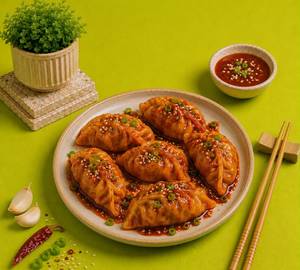 Cheese Corn Fiery Korean Momos [6 Pieces]