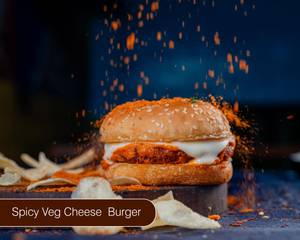 Spicy Veg Cheese Burger