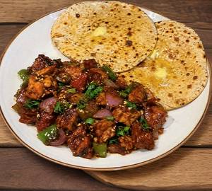 Chilli Soya + 2 Butter Roti