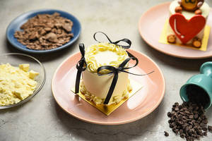 Eggless Mini Bow Belgian  Chocolate Truffle Cake  (300g)