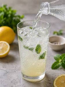 Lemon water soda