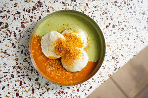 Idli Sambar With Chutney