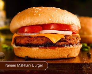 Paneer Makhani Burger (crispy Fried Paneer Patty)