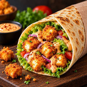 Paneer Popcorn Wrap