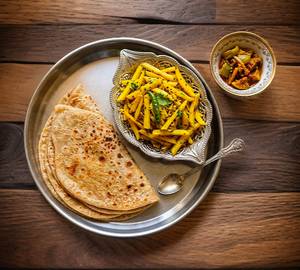 Bihari Style Aloo Bhurji With 4 Plain Paratha