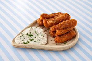 Fish Fingers With Caesar Dressing