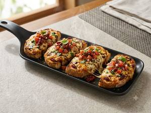 Cheesy Chicken Tangy Bruschetta