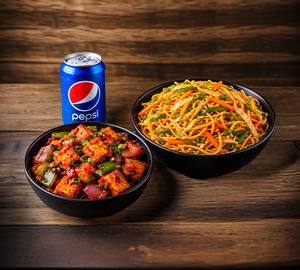 1 veg chowmein + 1 chilli paneer+ 1 pepsi 250 ml