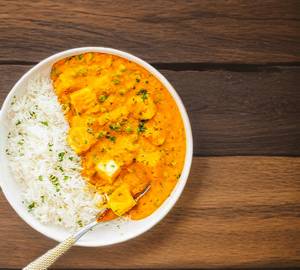 Matar Panner, Rice Thali