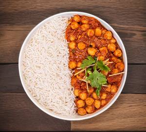 Rice, Chana Masala Thali