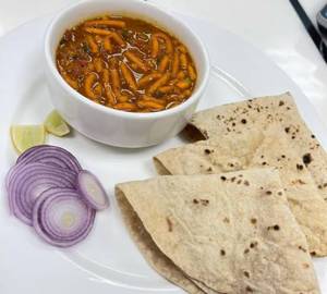 Sev Bhaji + 4 Butter Roti