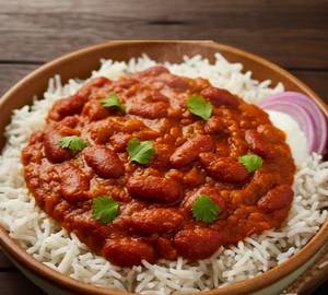 Punjabi Rajma chawal with curd combo