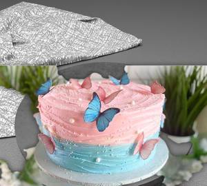 Butterfly Vanilla Design Cake