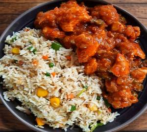 Mixed Rice And Chilli Chicken