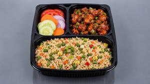 Fried Rice+ Chilli Gobi+ Salad  Meal