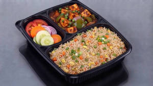 Fried Rice+ Paneer Chilli(4 Pcs) + Salad Meal