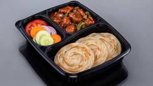 Porotta(3 Nos.)+ Chilli Chicken(4 Pcs)+ Salad Meal