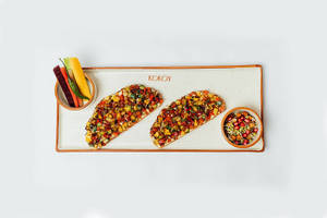 Hummus & Roasted Veggie Toast Vegan & Gluten Free