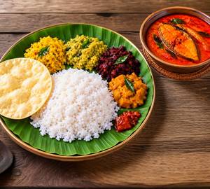 Meals + fish curry
