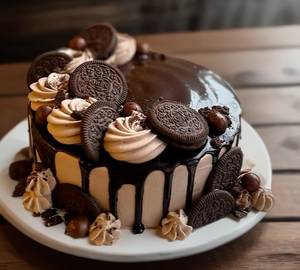Oreo Design Chocolate Cake
