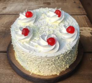 White Forest Red Cherry Design Cake