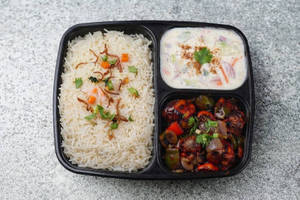 Ghee Rice  & Chilli Chicken(3 Pieces)+raitha Mini Box