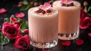 Papaya Sahi Gulab Shake