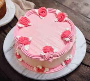 Flower Design Colourful Strawberry Cake