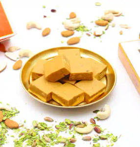 24k Gold Badam Burfi (4 Pieces)