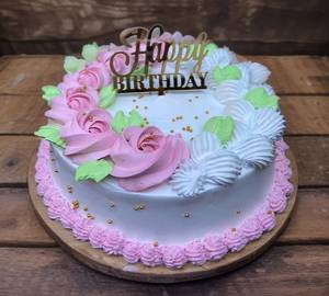 Happy Birthday Golden Tags Blueberry Cake