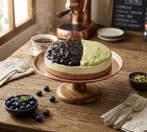 Kunfa Blueberry Cheesecake Eggless