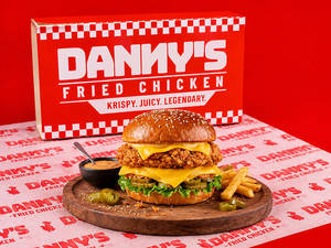 Double Cheese Fried Chicken Burger